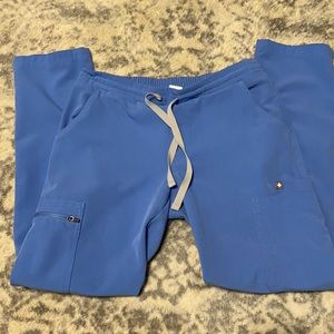 Figs Yola Petite scrub bottoms- Ceil blue